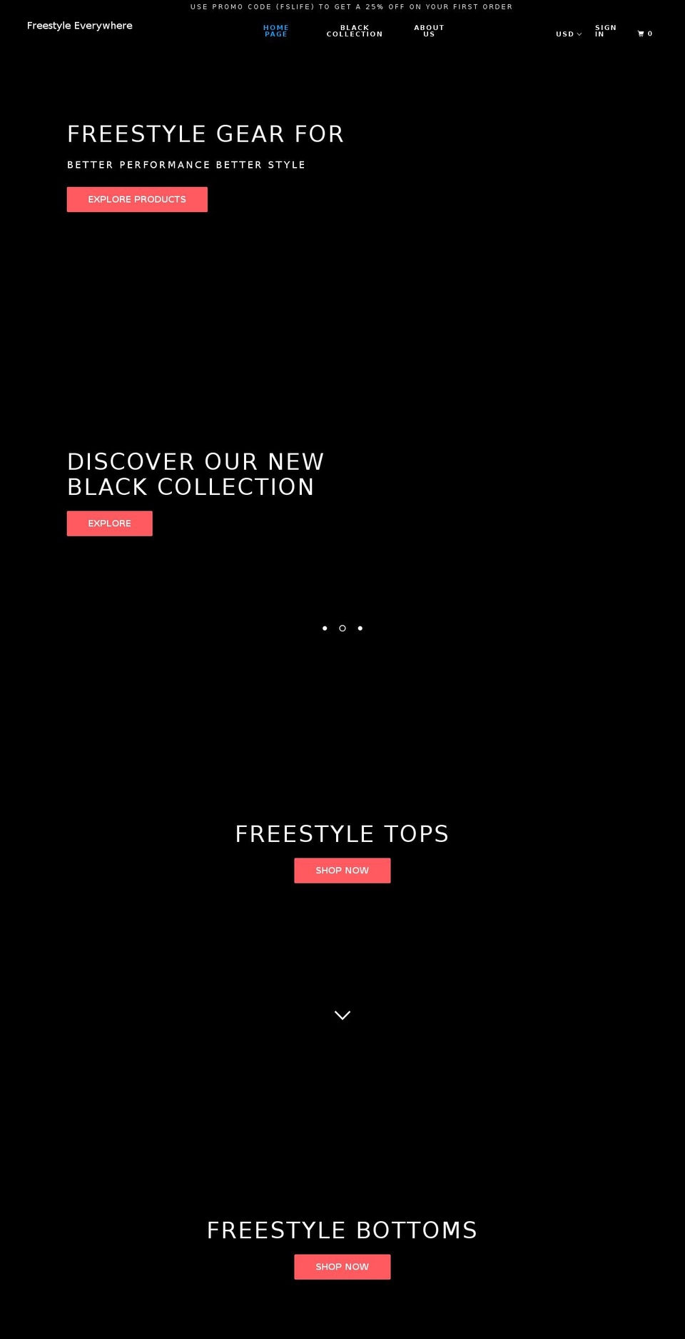 freestyleeverywhere.com shopify website screenshot