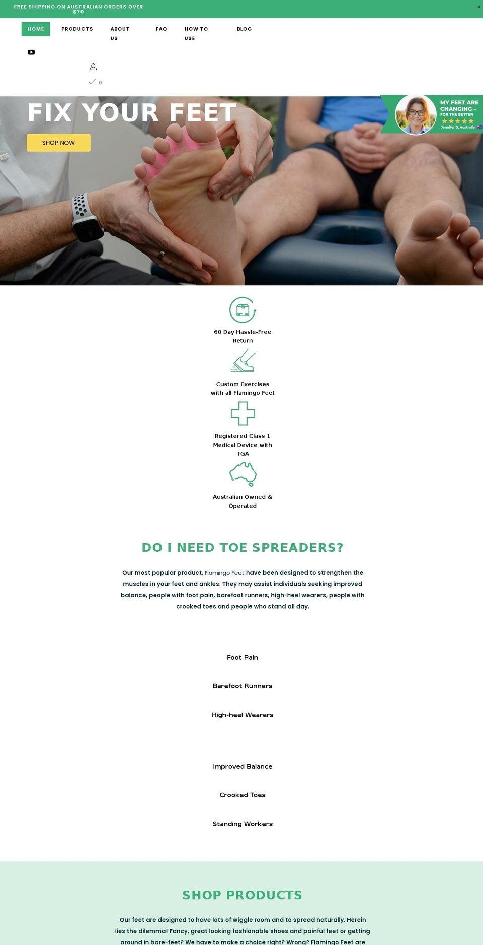 freestylefeet.com.au shopify website screenshot