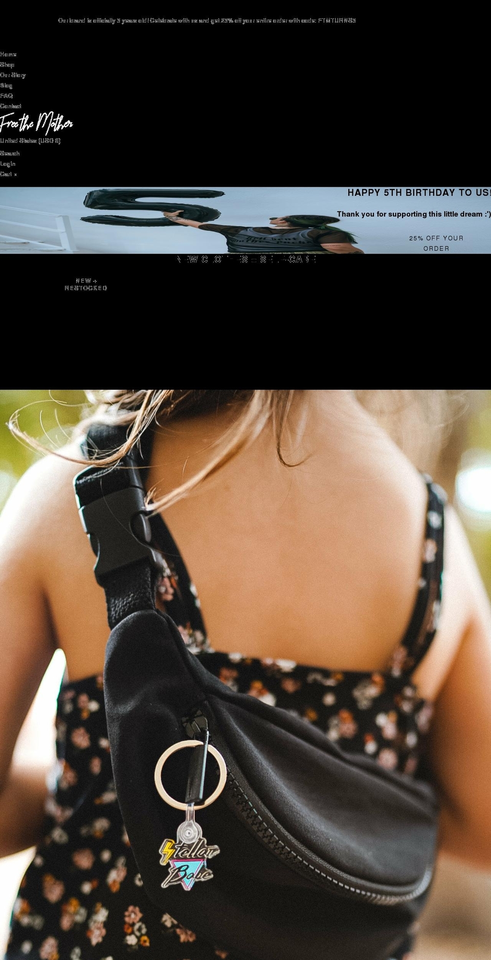 freethemother.com shopify website screenshot