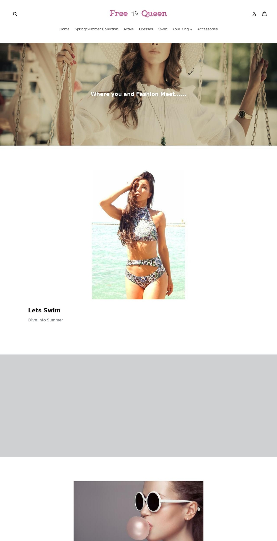 freethequeen.com — Shopify storefront screenshot