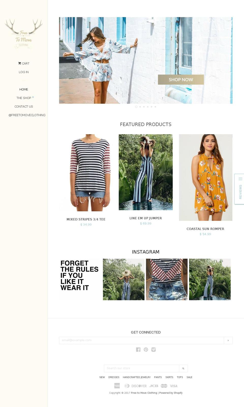 freetomoveclothing.com shopify website screenshot