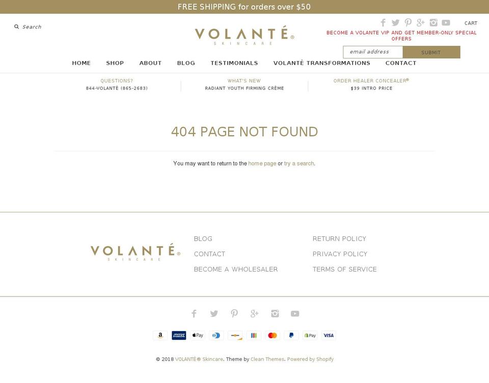 freevolante.com — Shopify storefront screenshot