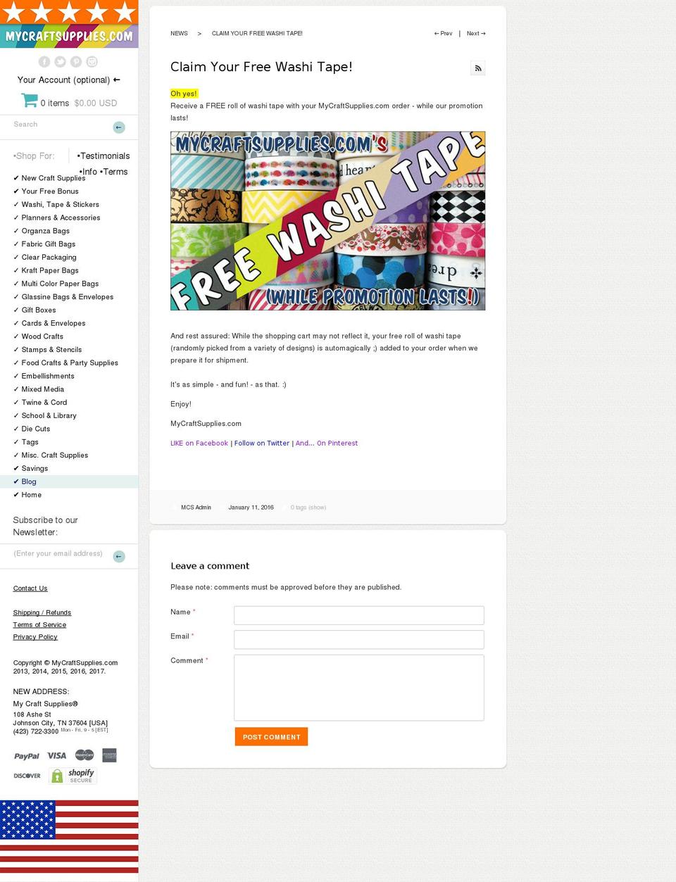 freewashitape.com shopify website screenshot