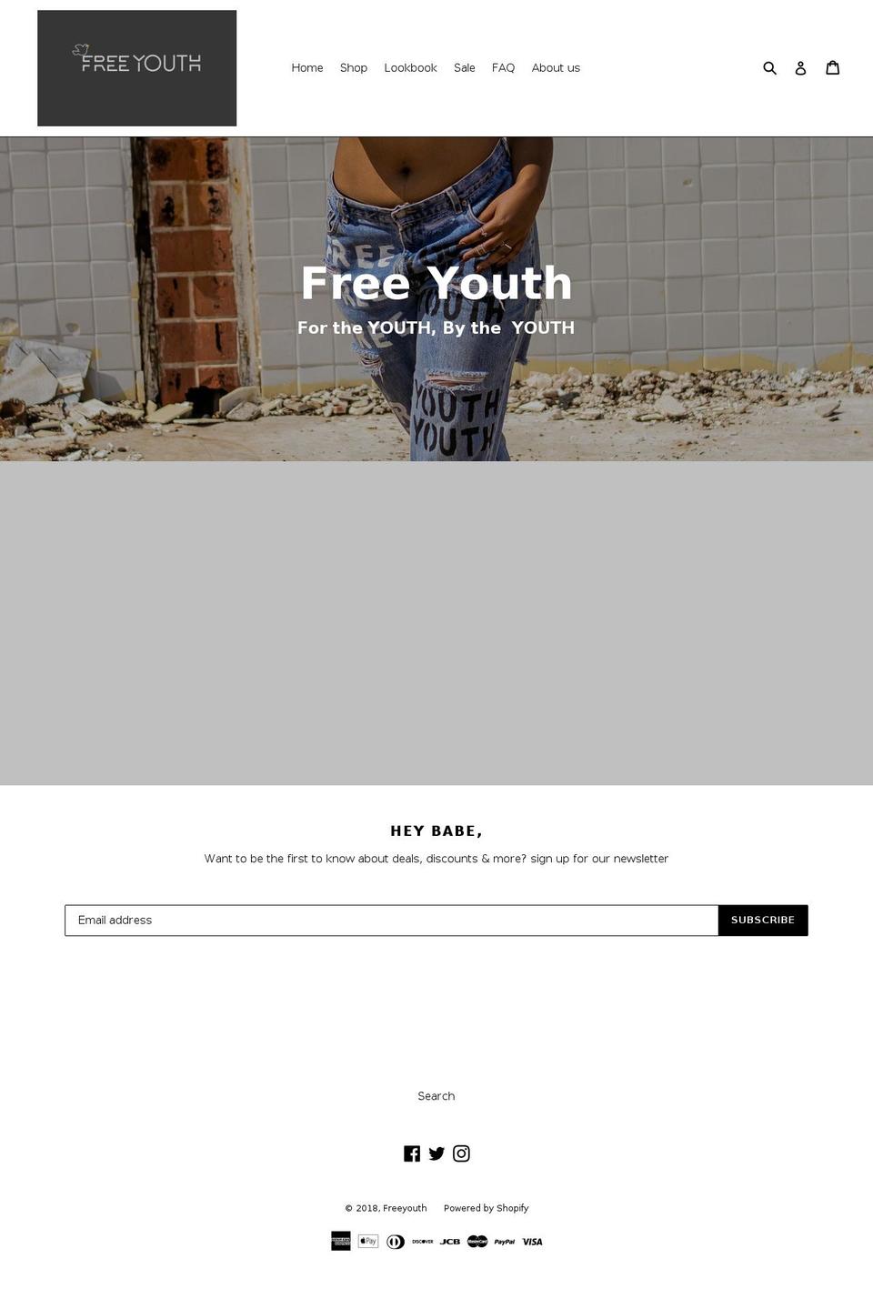 freeyouthco.com — Shopify storefront screenshot