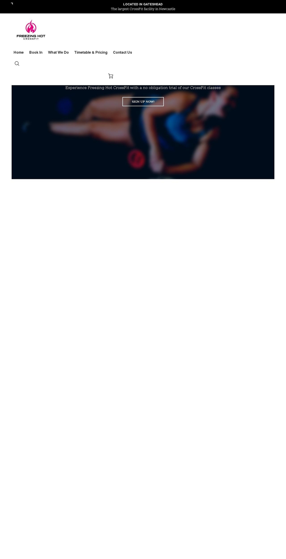 freezinghotcrossfit.com shopify website screenshot