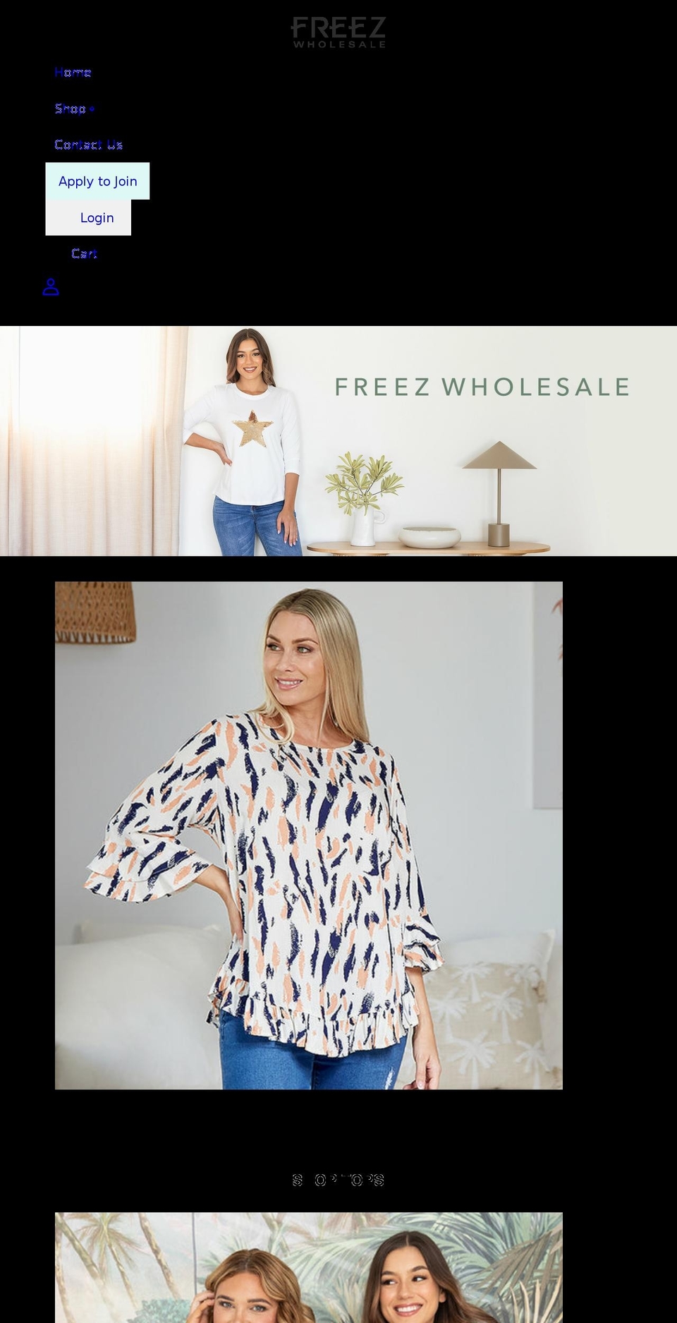 freezwholesale.com shopify website screenshot