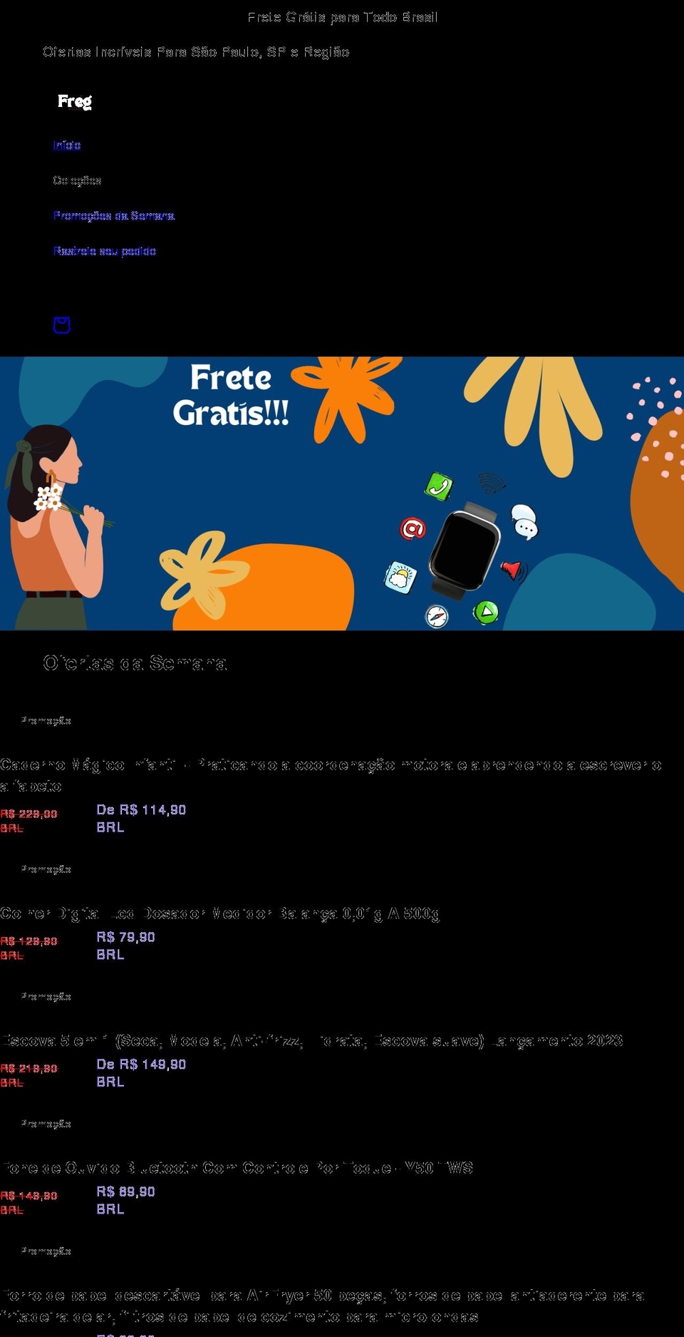 freg.com.br shopify website screenshot