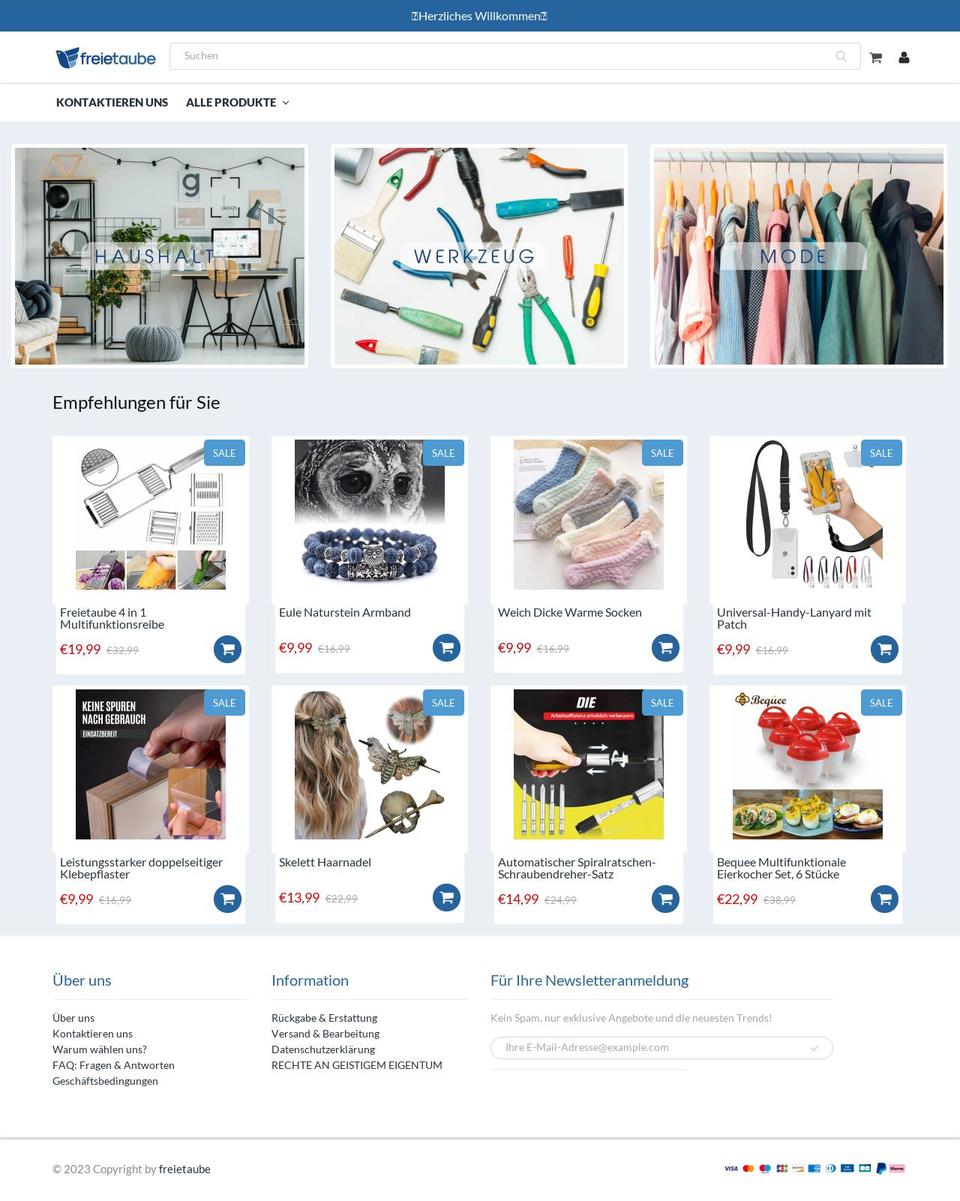 freietaube SP推荐 Shopify theme site example freietaube.de