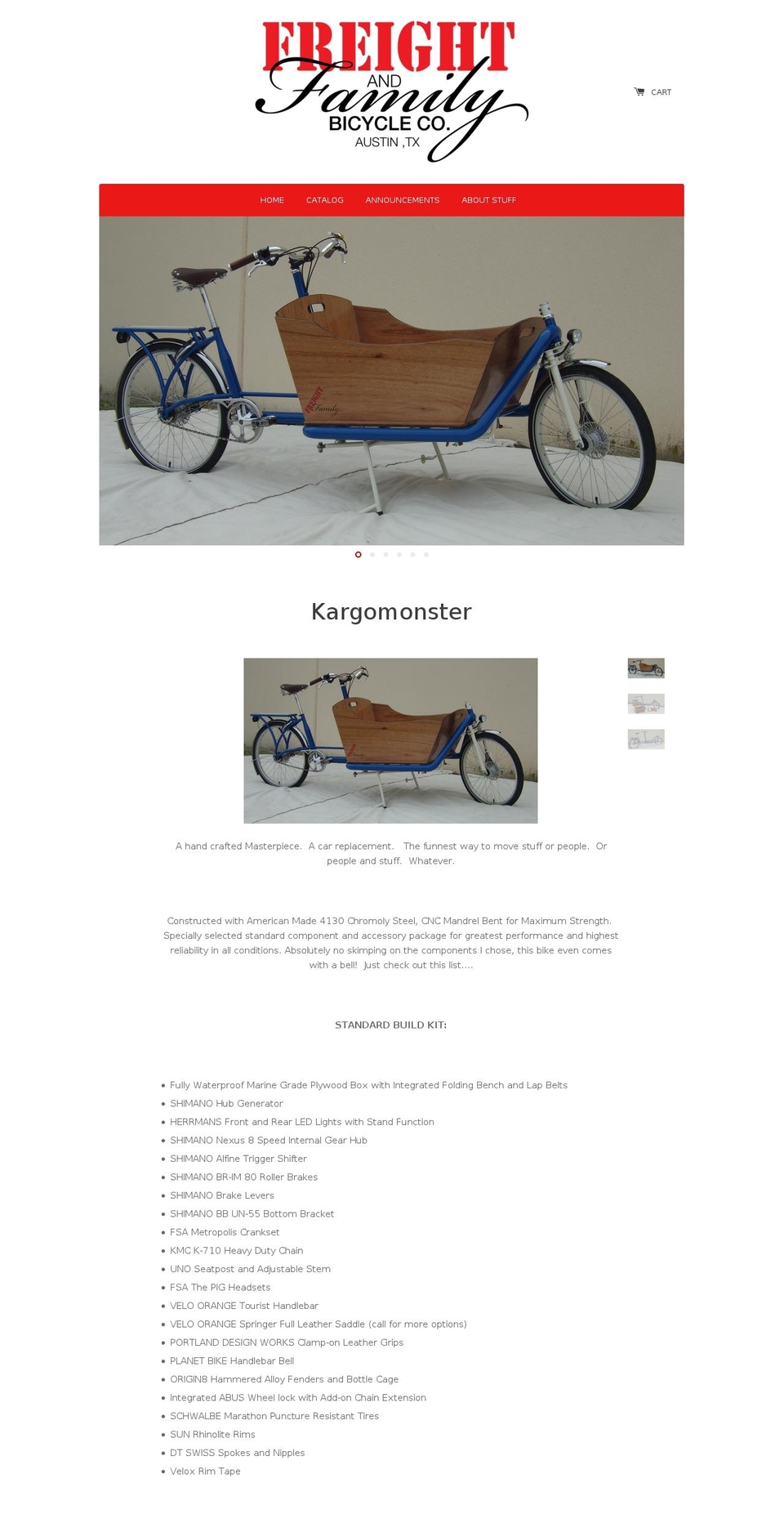 freightandfamily.com shopify website screenshot