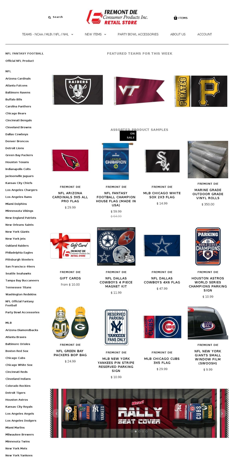 fremontdiestore.com — Shopify storefront screenshot