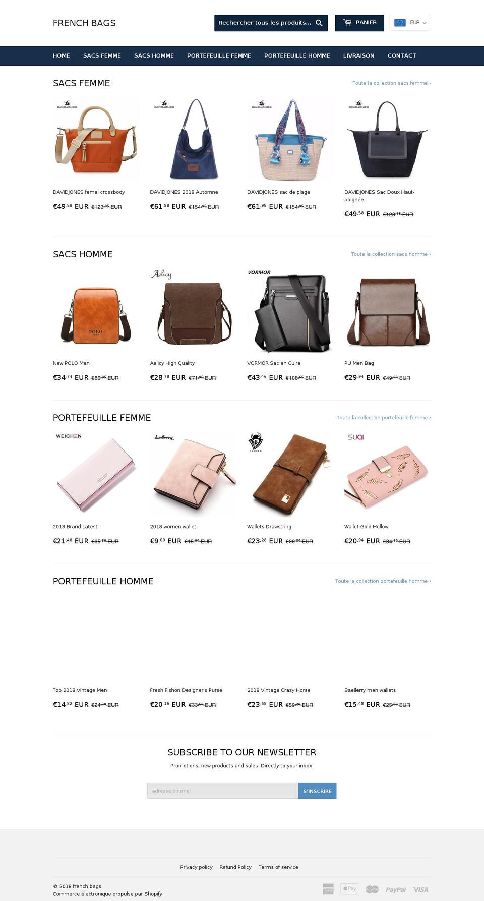 french-bags.com — Shopify storefront screenshot