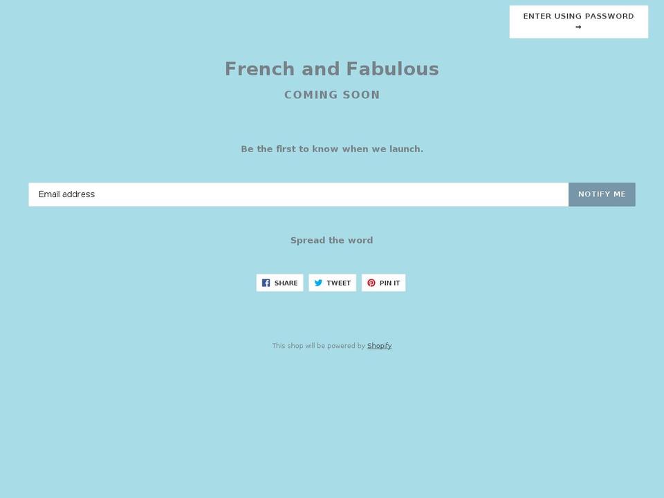 frenchandfabulous.com — Shopify storefront screenshot