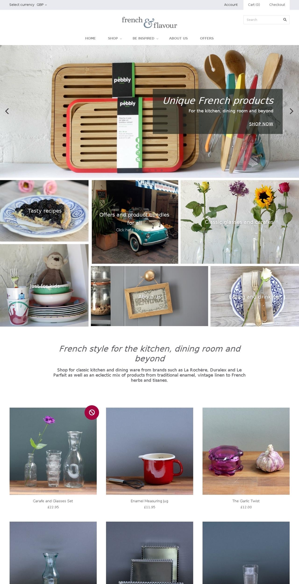 frenchandflavour.com shopify website screenshot