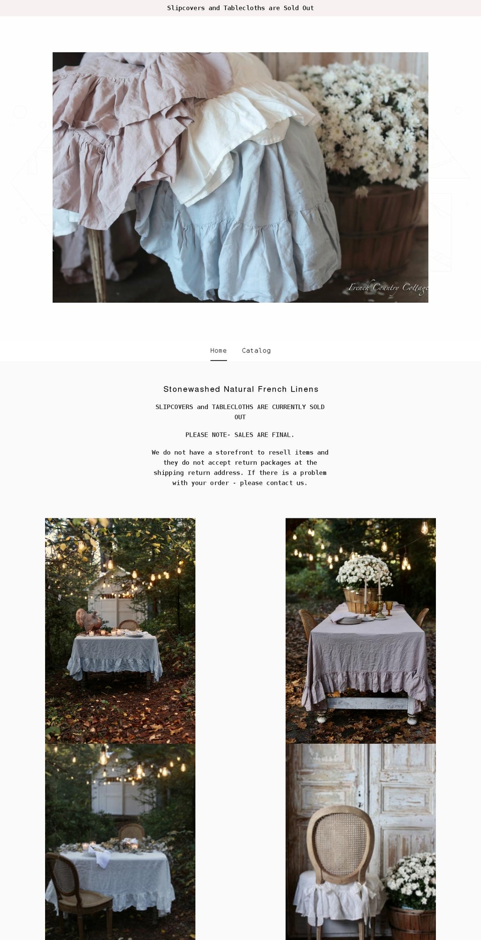 frenchcountrycottagemarket.com shopify website screenshot