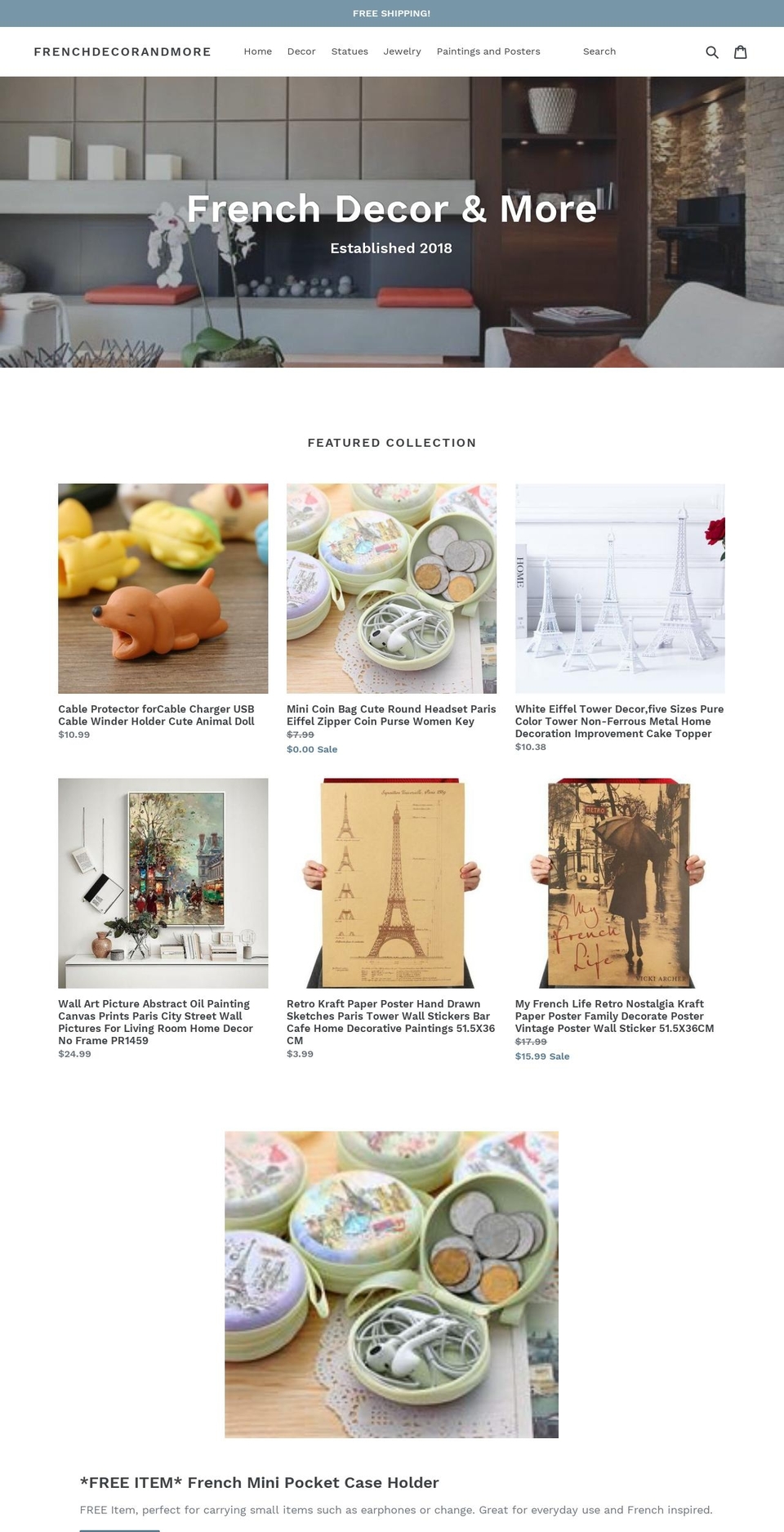 frenchdecorandmore.com — Shopify storefront screenshot