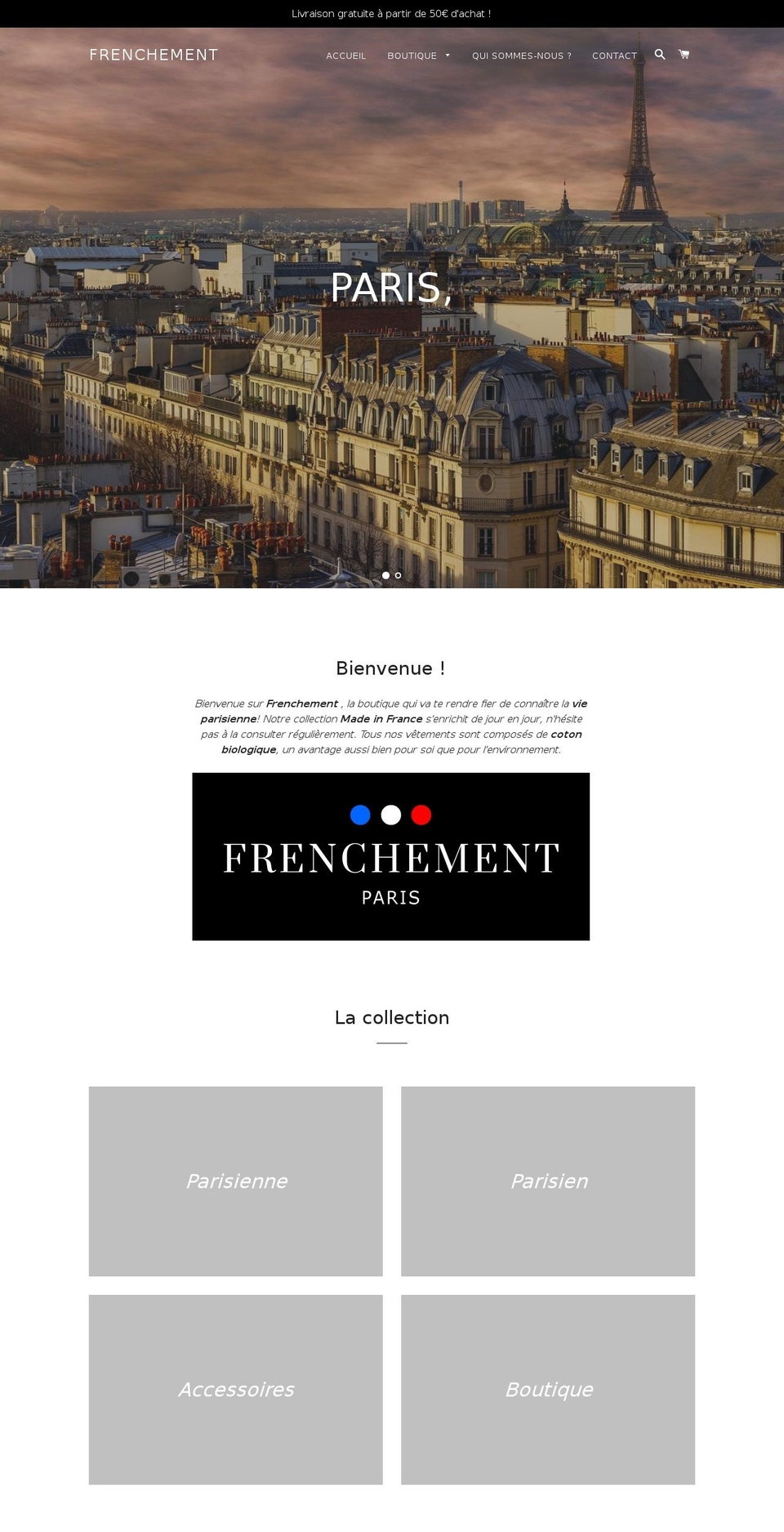 frenchement.fr shopify website screenshot