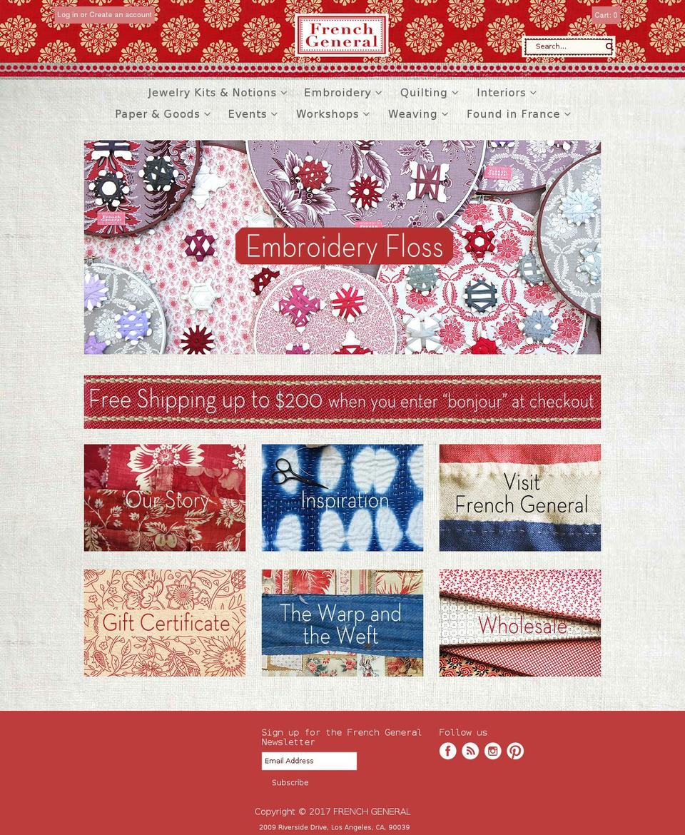 frenchgeneral.com shopify website screenshot