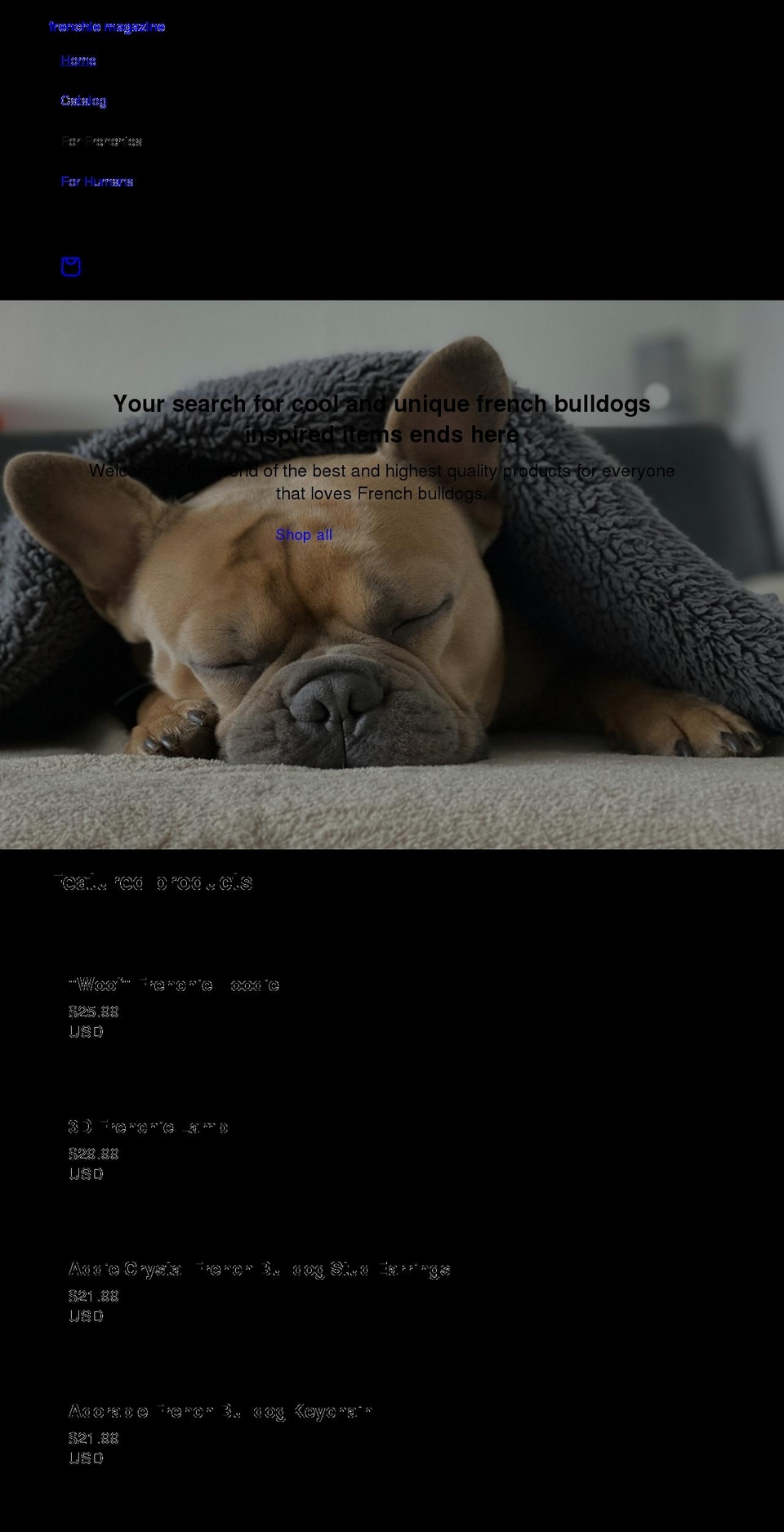 frenchie-magazine.myshopify.com shopify website screenshot