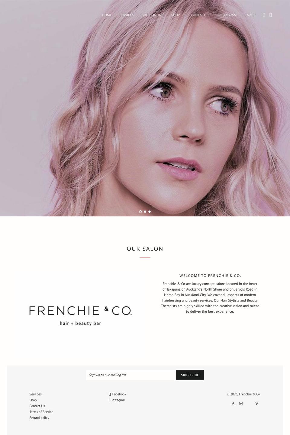 frenchieandco.co.nz shopify website screenshot