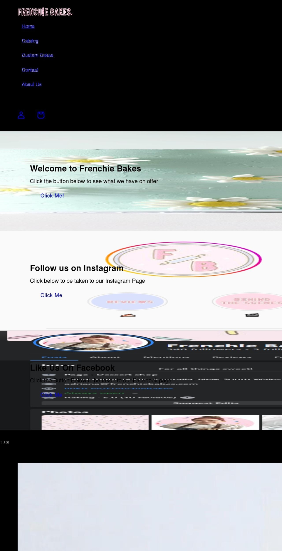 frenchiebakes.com shopify website screenshot