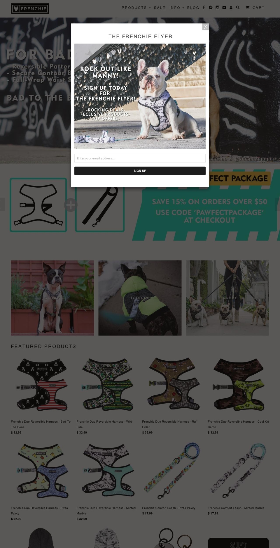 frenchiebulldog.com shopify website screenshot