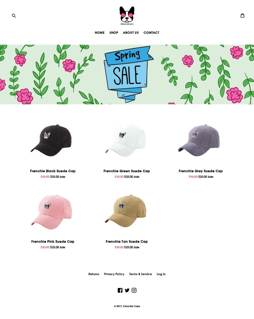 frenchiecaps.com shopify website screenshot