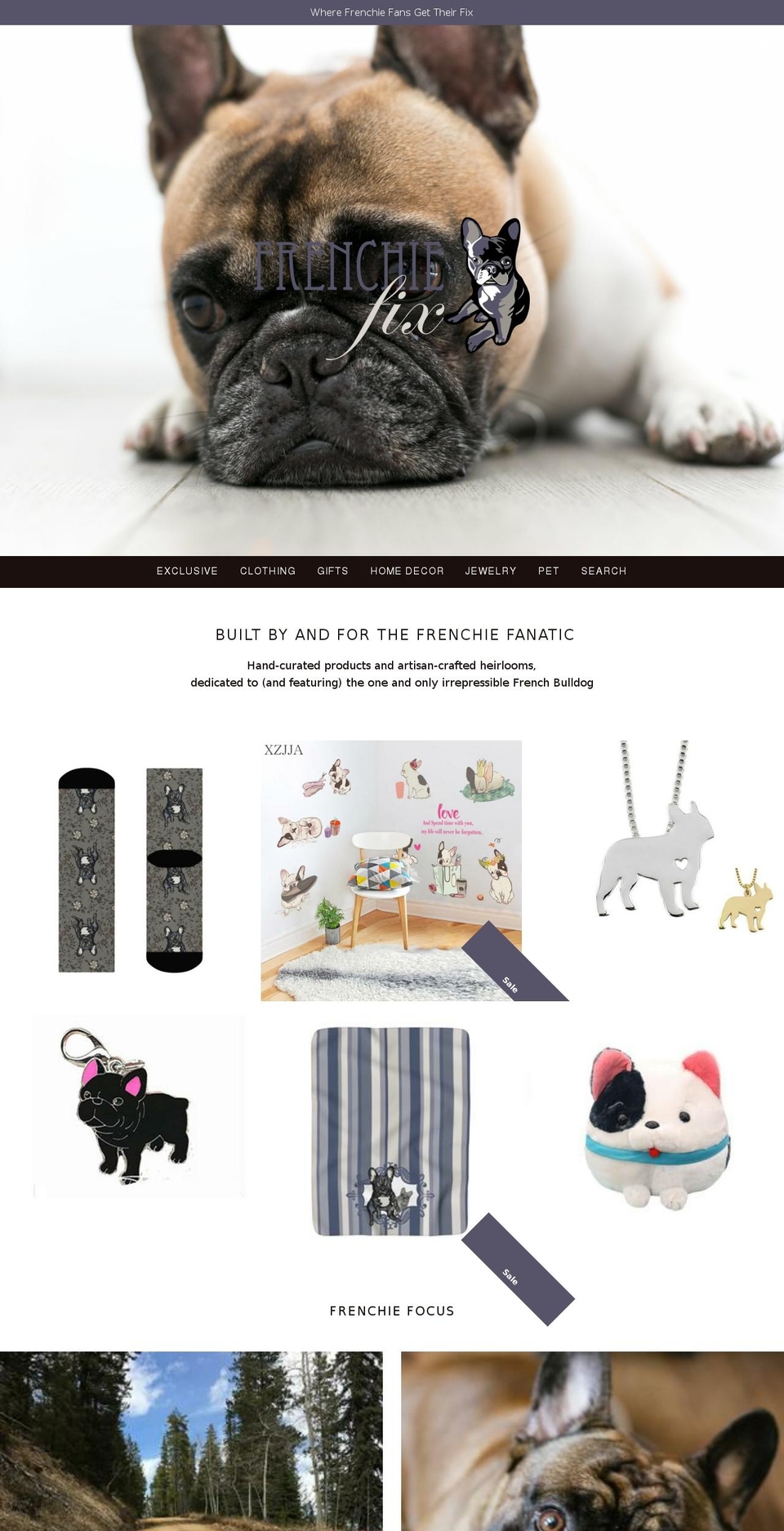 frenchiefan.com shopify website screenshot