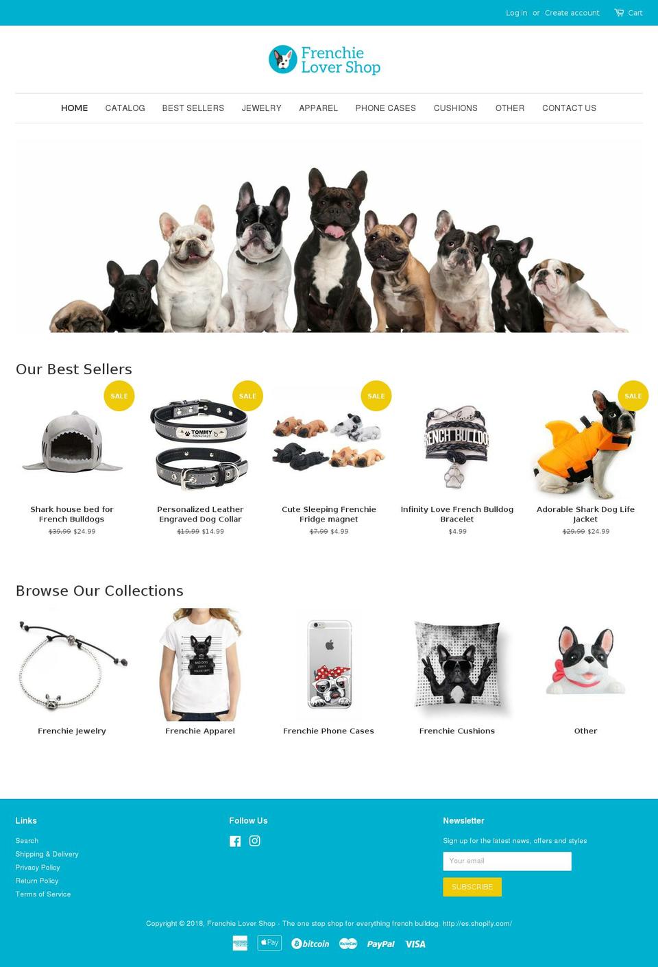frenchielovershop.com — Shopify storefront screenshot