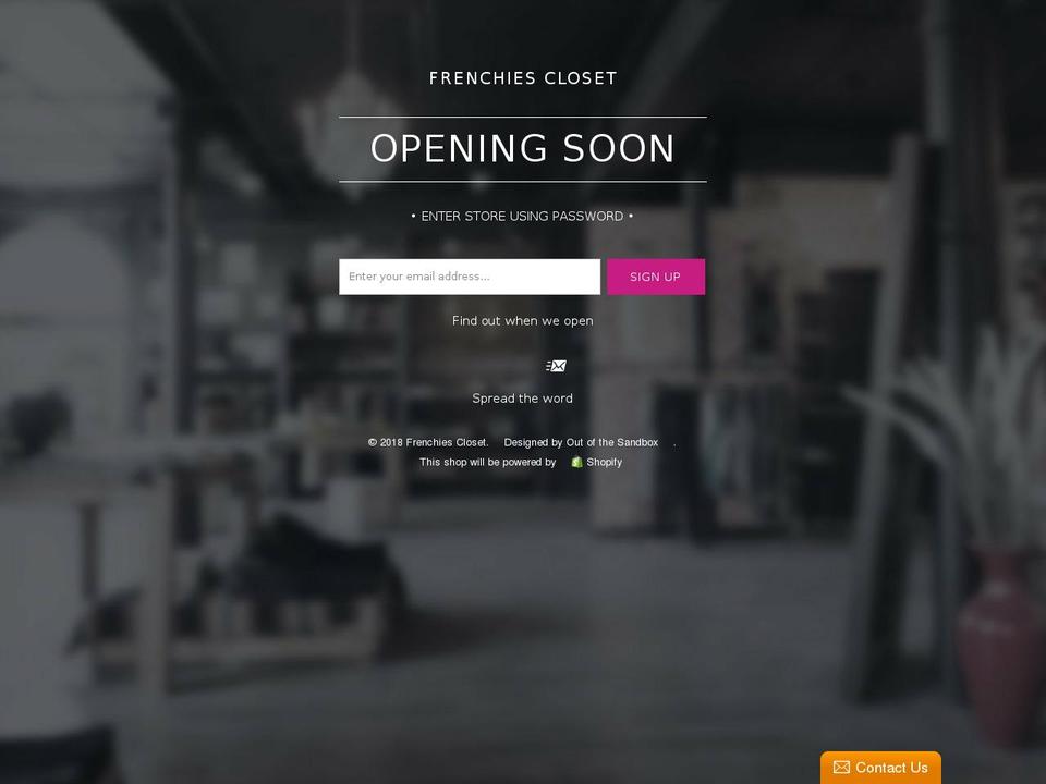 frenchiescloset.com — Shopify storefront screenshot