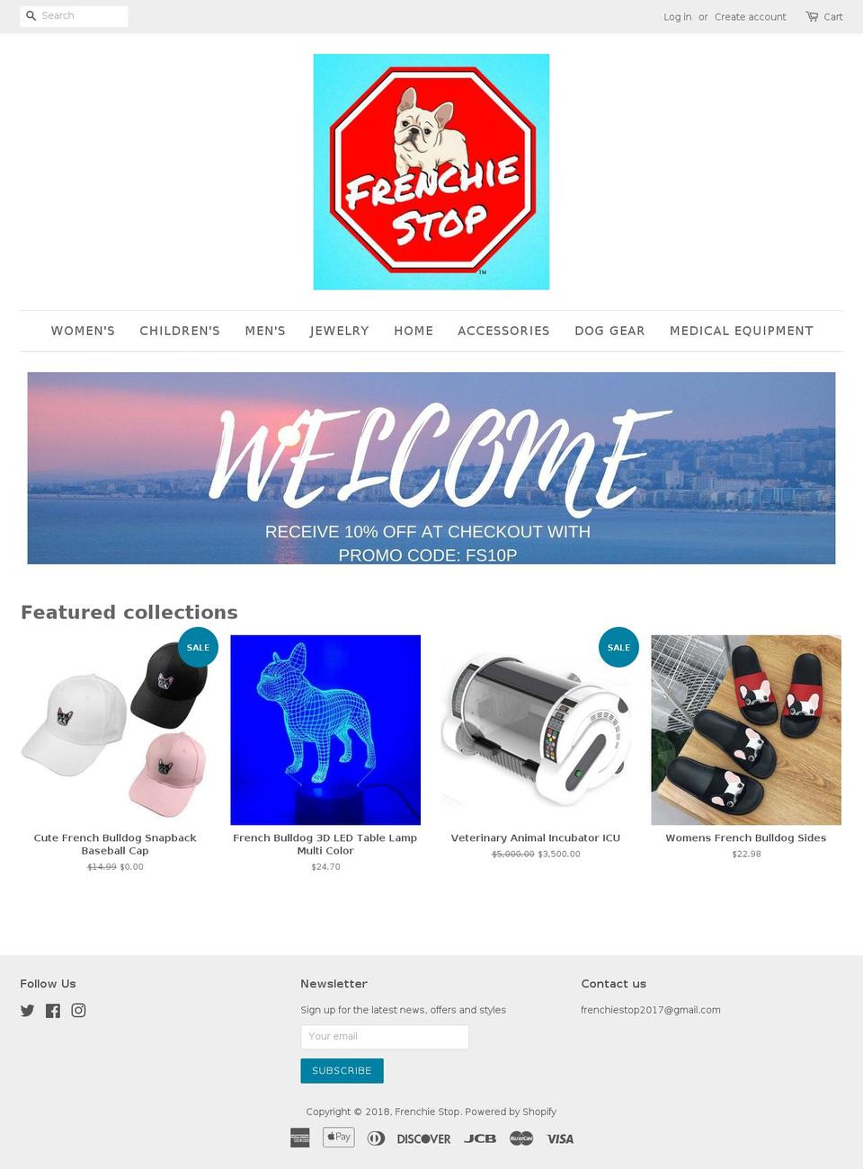 frenchiestop.com — Shopify storefront screenshot