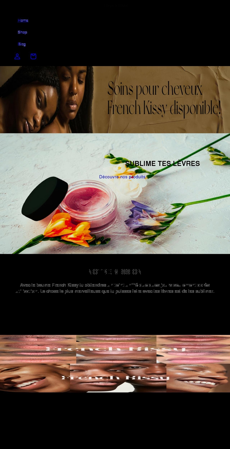 frenchkissy.com shopify website screenshot