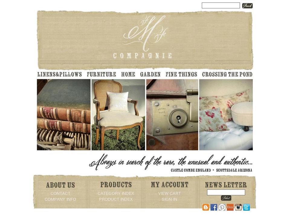 frenchlinensandantiques.com shopify website screenshot