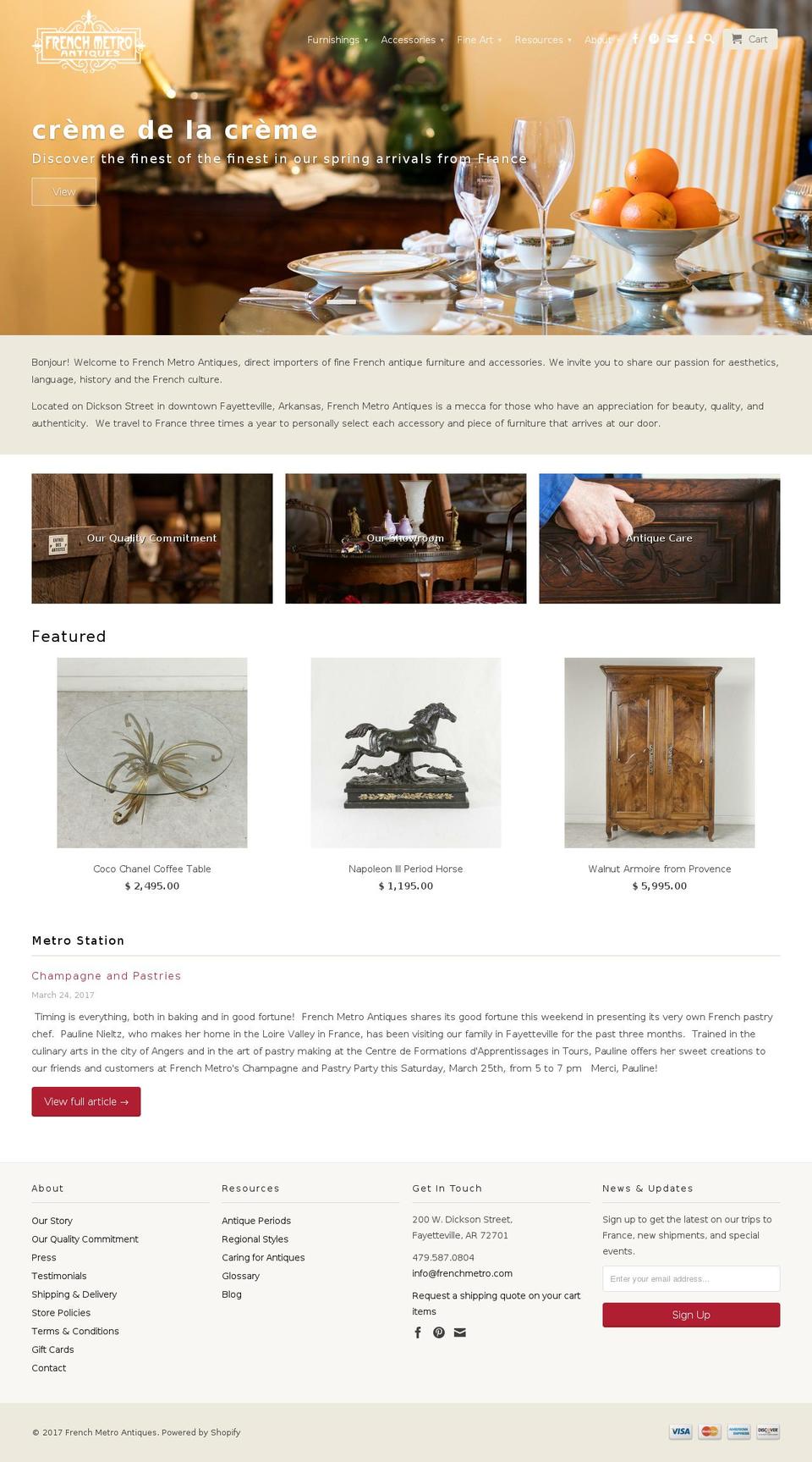 frenchmetro.com shopify website screenshot