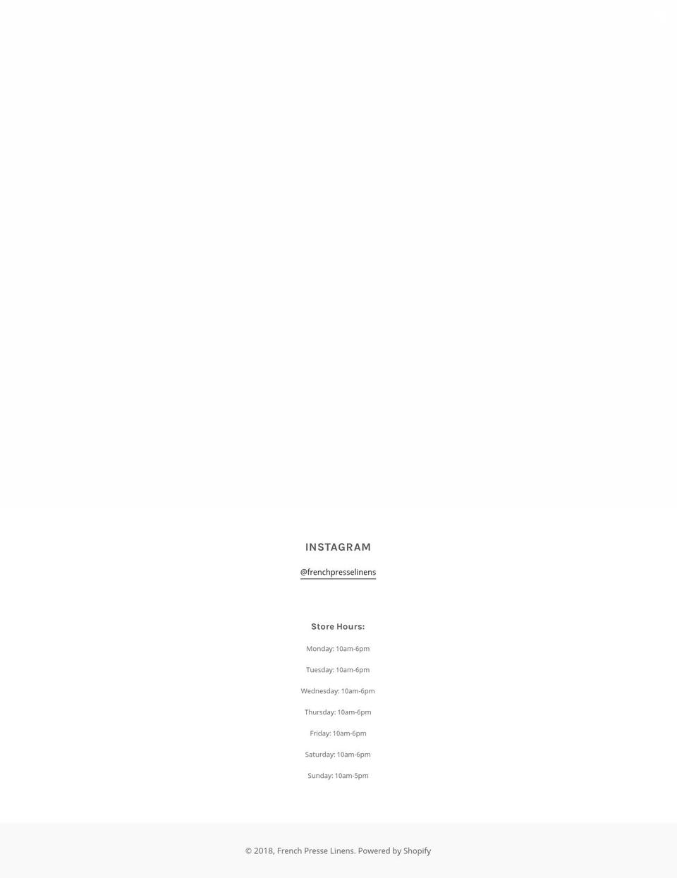 frenchpresselinens.com — Shopify storefront screenshot
