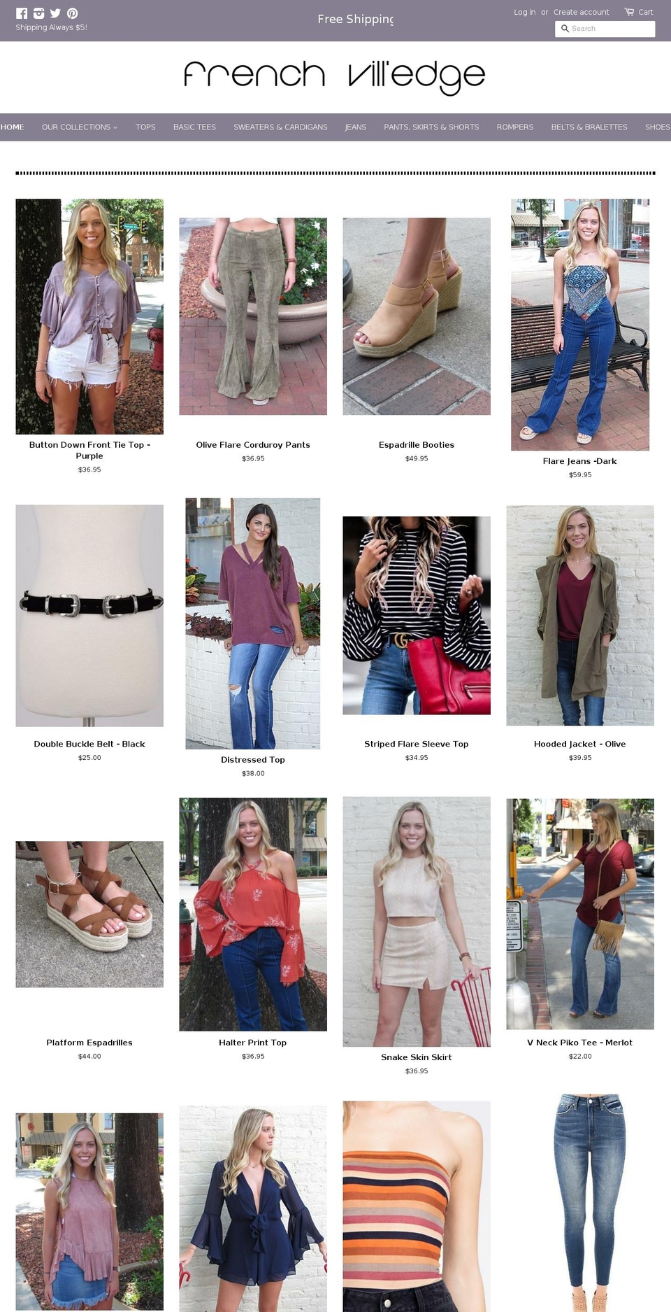 frenchvilledge.com shopify website screenshot
