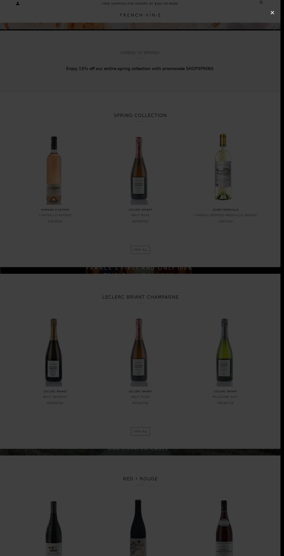 frenchvine.com.au shopify website screenshot