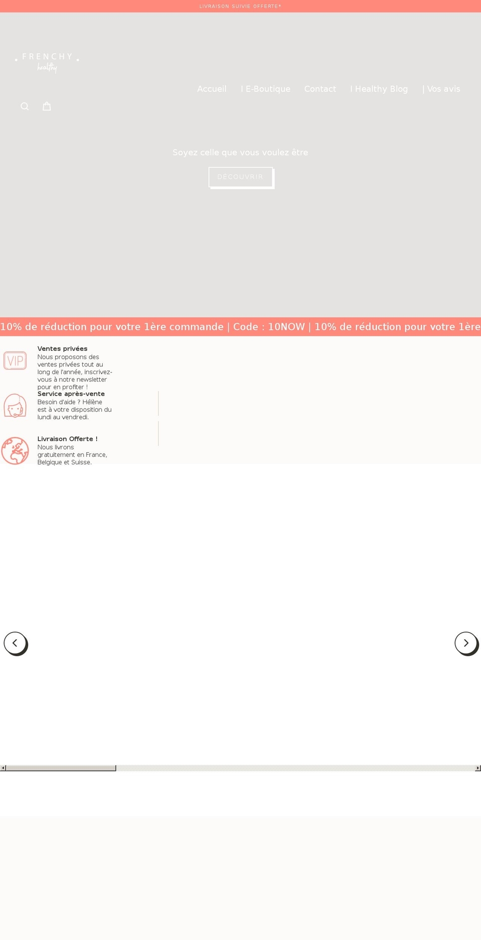 frenchy-healthy.com shopify website screenshot