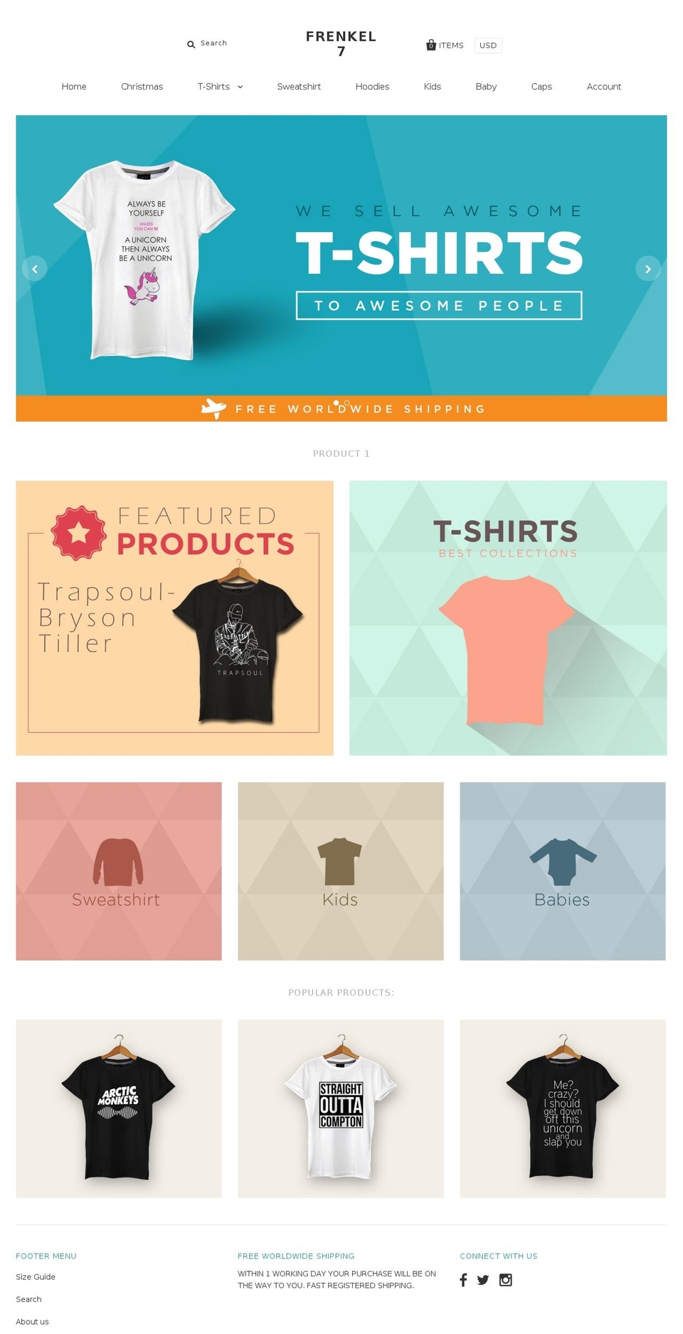 frenkel7.com shopify website screenshot