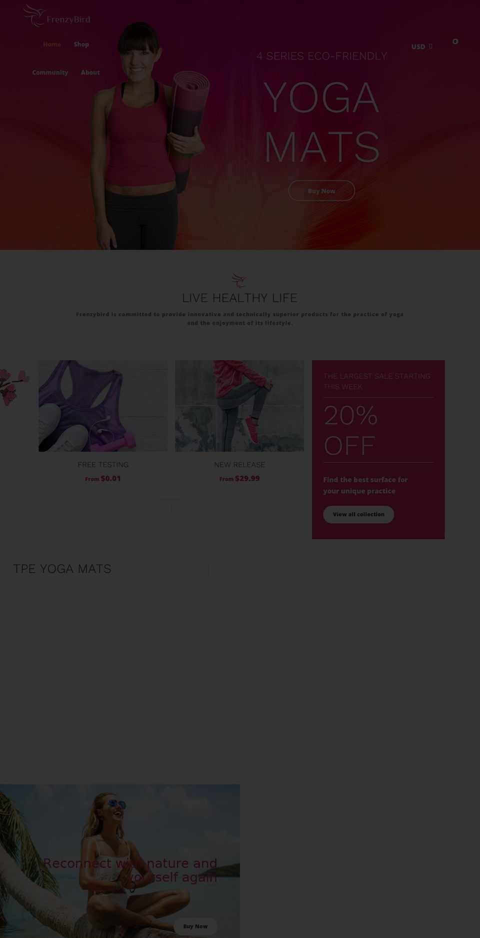 frenzybird.com shopify website screenshot