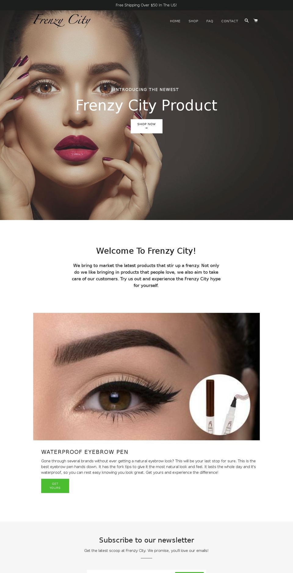 frenzycity.com — Shopify storefront screenshot