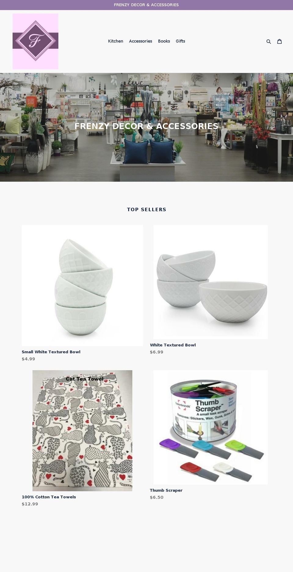 frenzydecor.com — Shopify storefront screenshot
