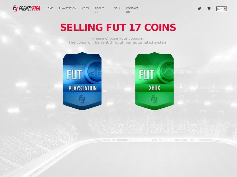 frenzyfifa.com shopify website screenshot