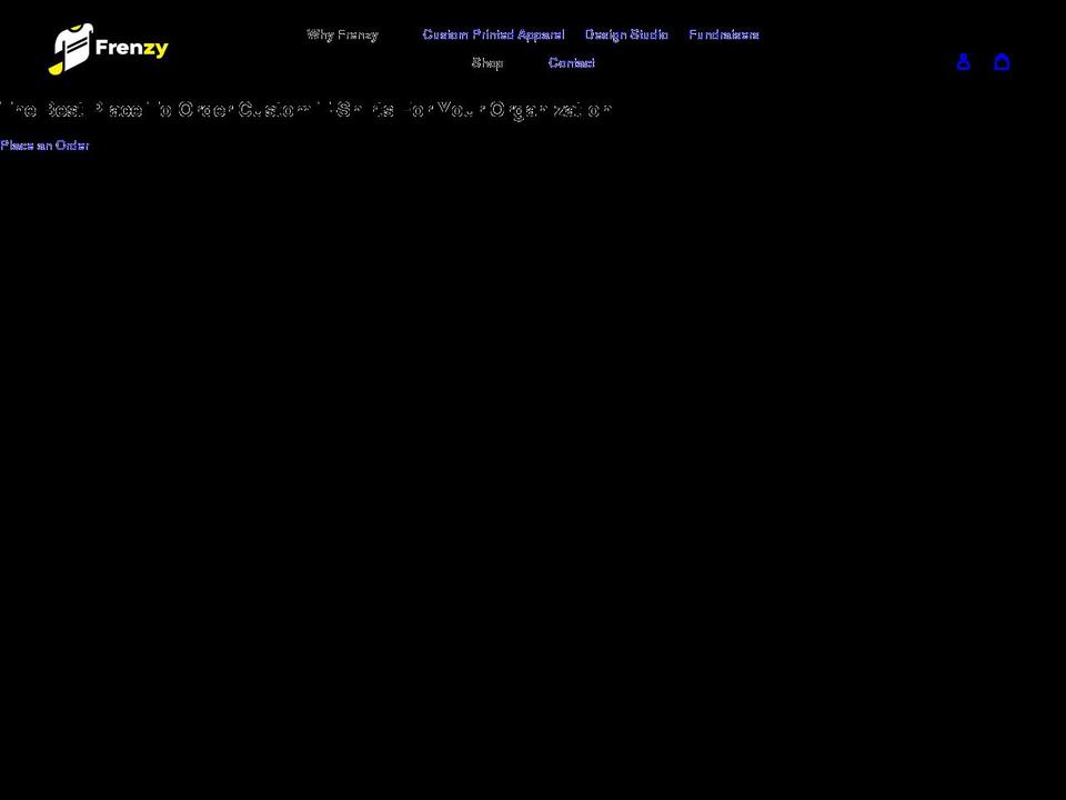 frenzytees.com shopify website screenshot