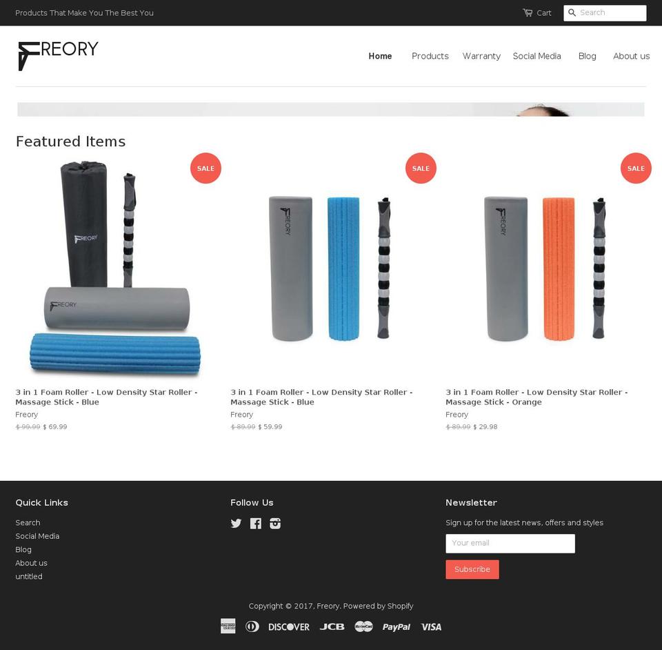 freory.com shopify website screenshot