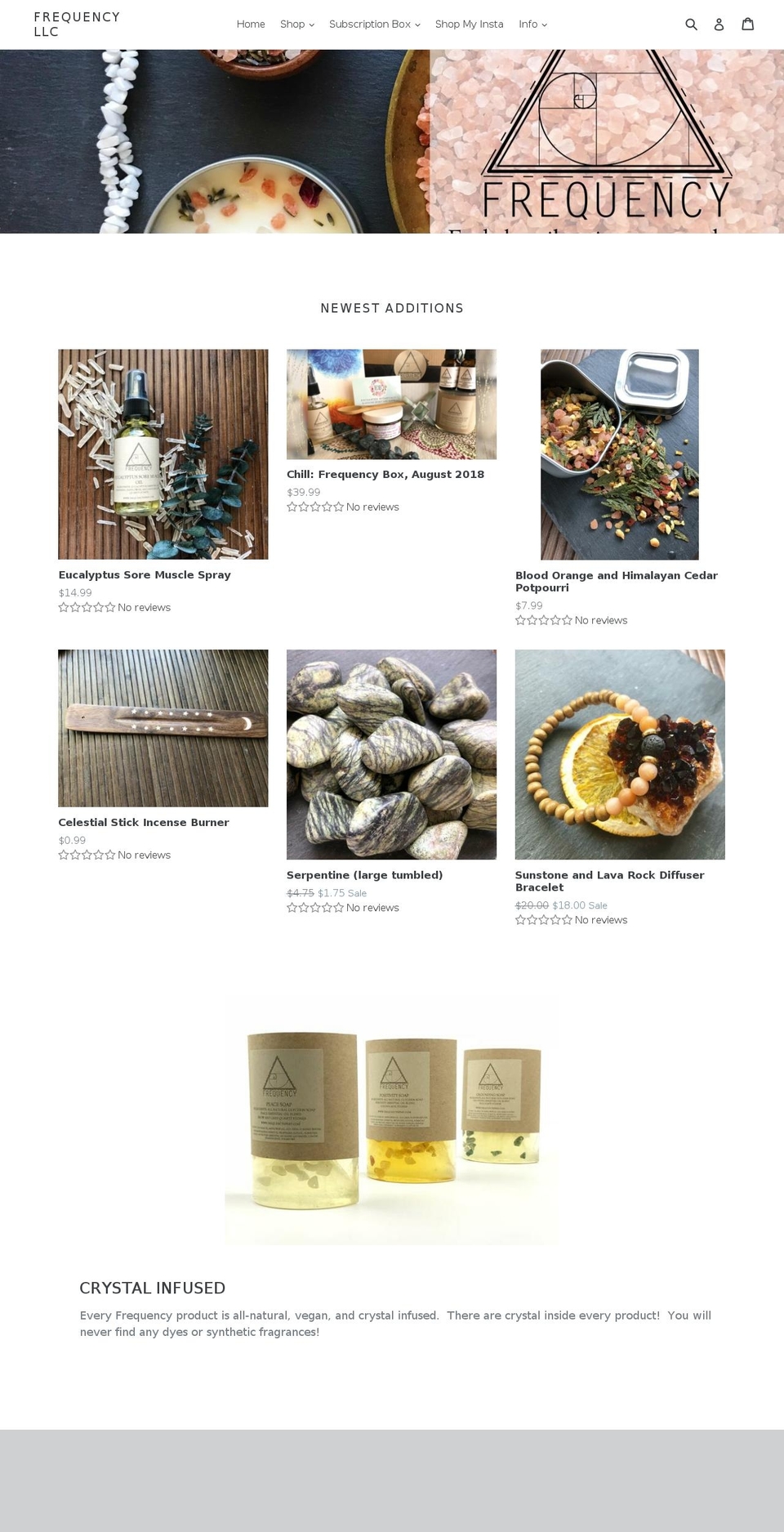 frequencyspray.com — Shopify storefront screenshot
