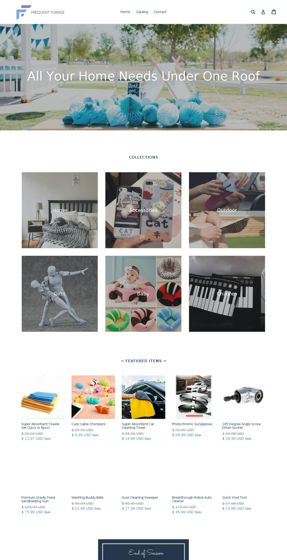 frequentforage.com shopify website screenshot