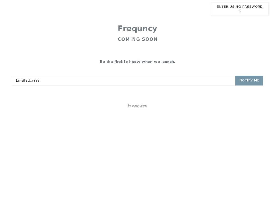 frequncy.com — Shopify storefront screenshot