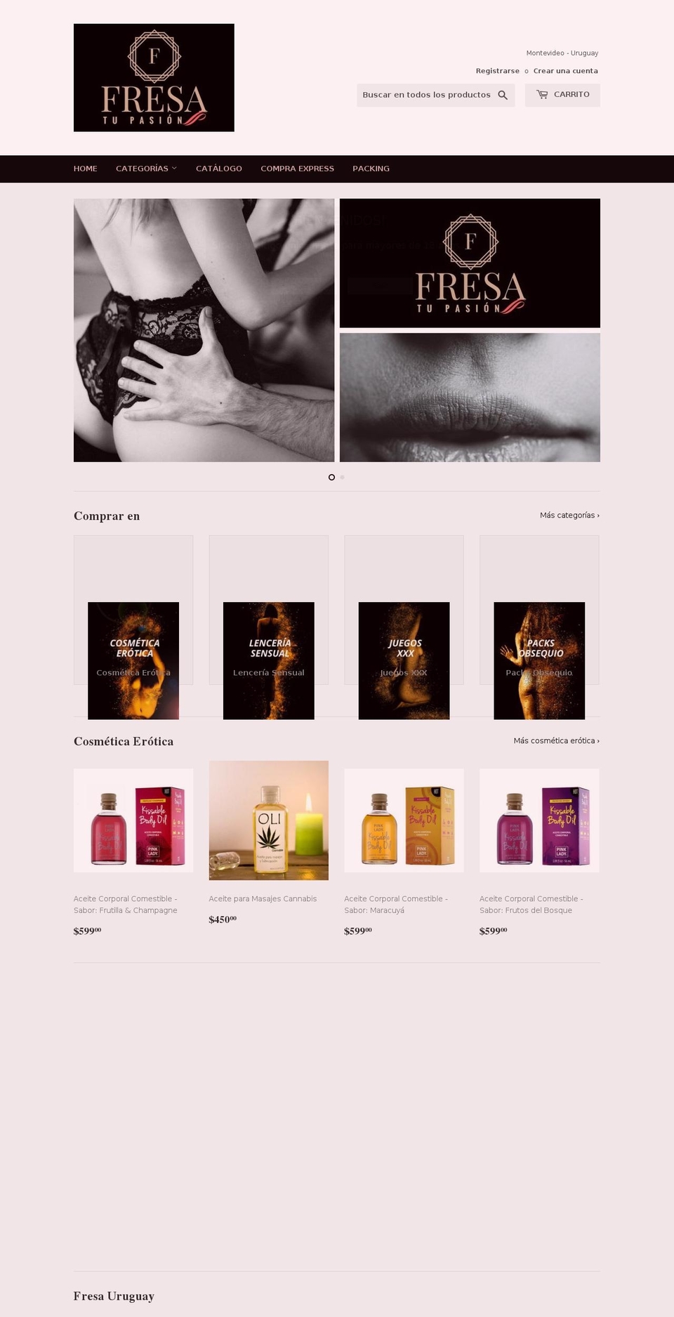 fresatupasion.com — Shopify storefront screenshot