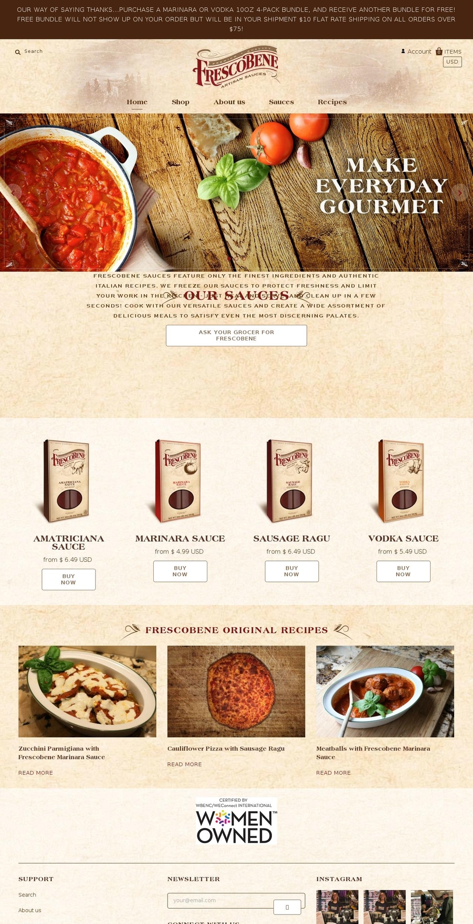 frescobene.com shopify website screenshot