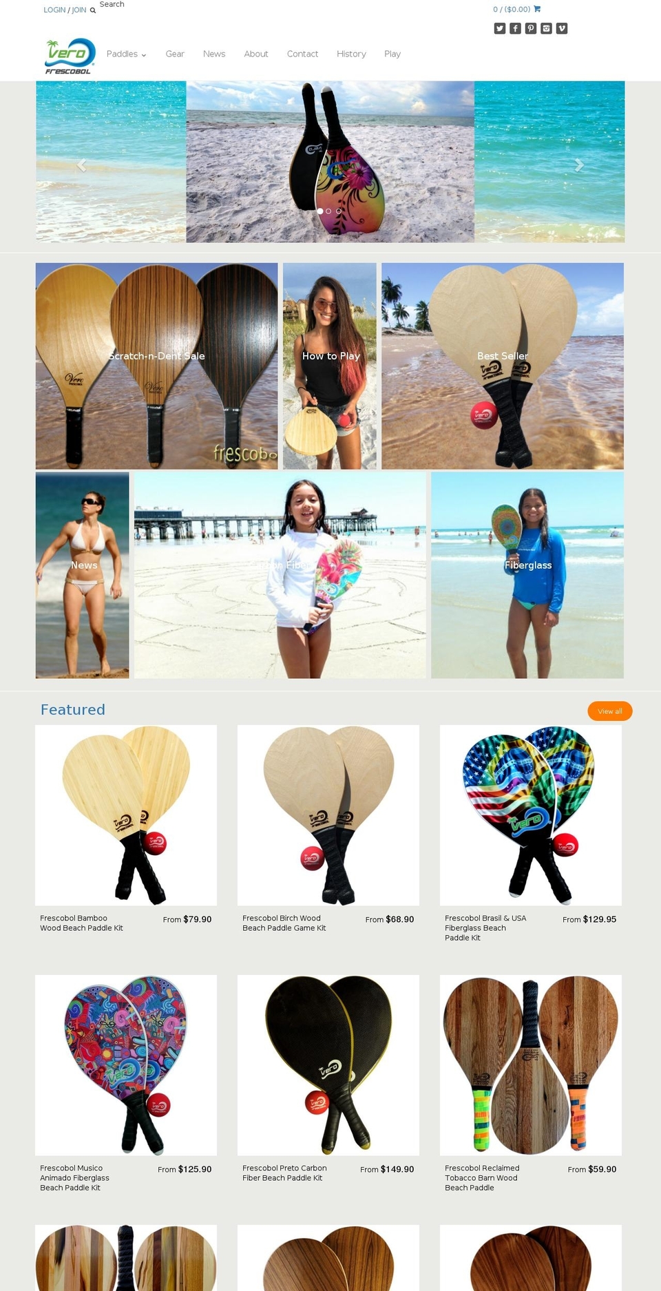 frescobol.com shopify website screenshot